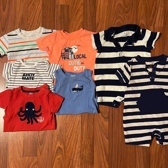 Baby 6-9 month summer 7 piece lot. Assorted brands - Picture 1 of 4